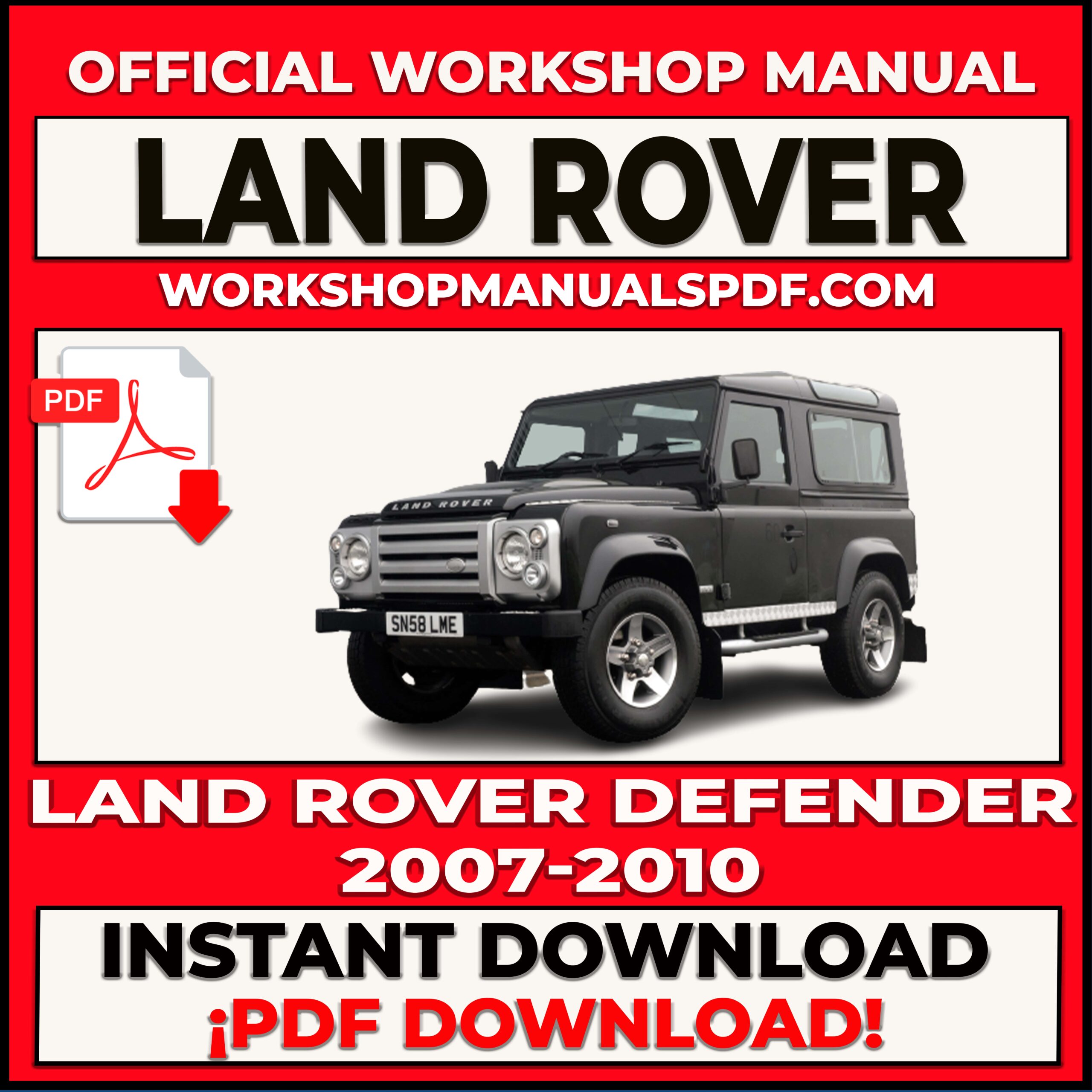 Land Rover Defender 2007-2010 Workshop Repair Manual