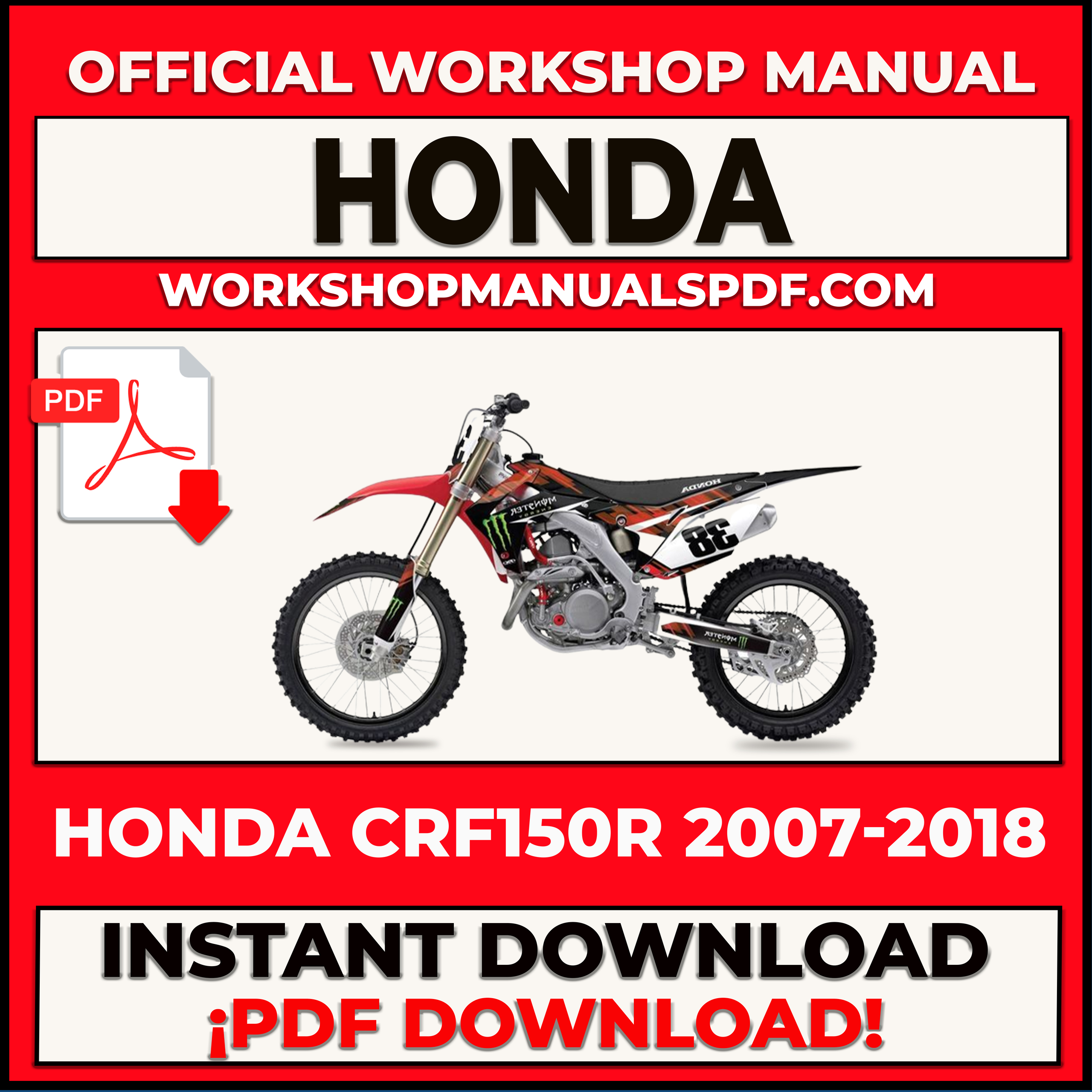 Honda CRF150R 2007-2018 Workshop Repair Manual