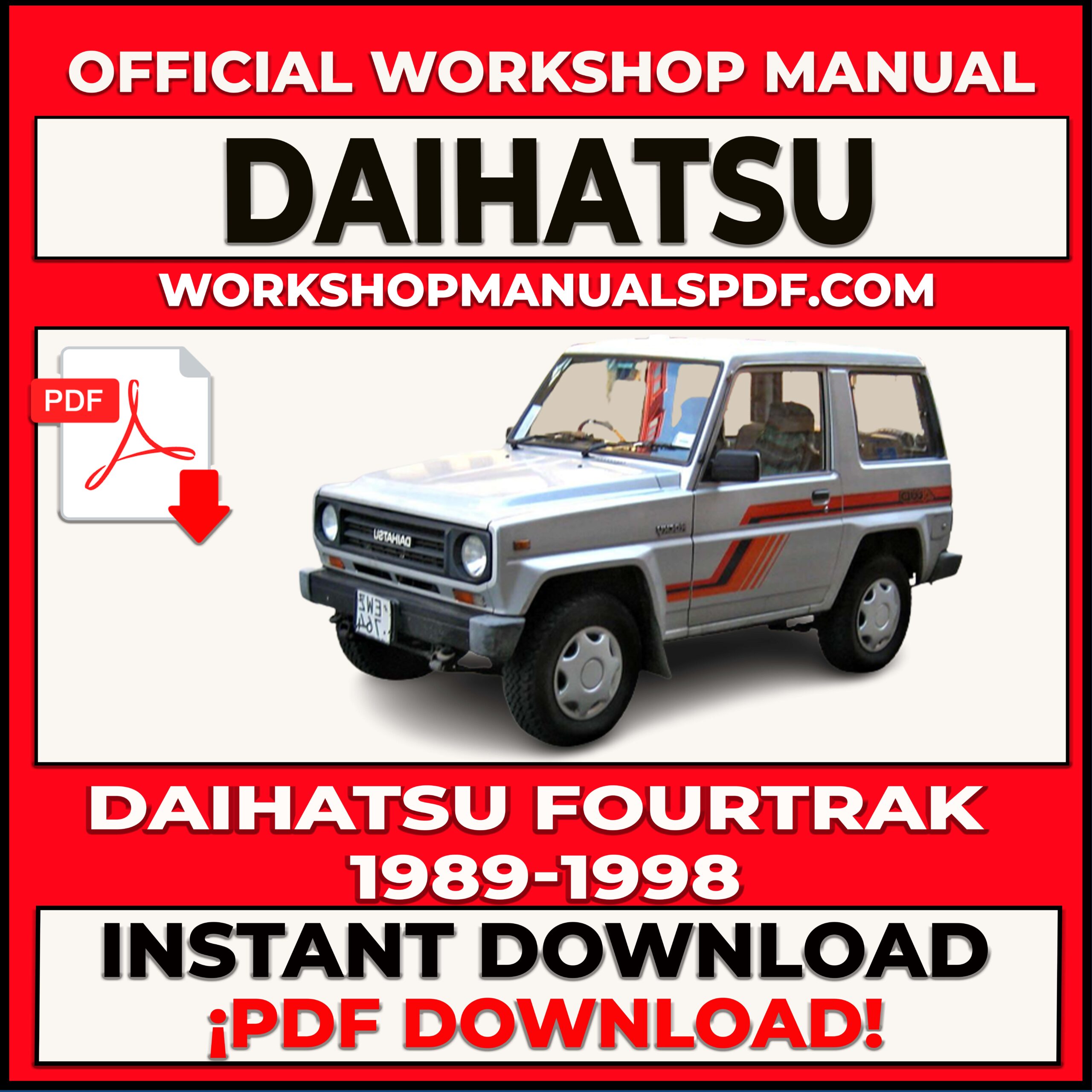 Daihatsu Fourtrak 1989-1998 Workshop Repair Manual