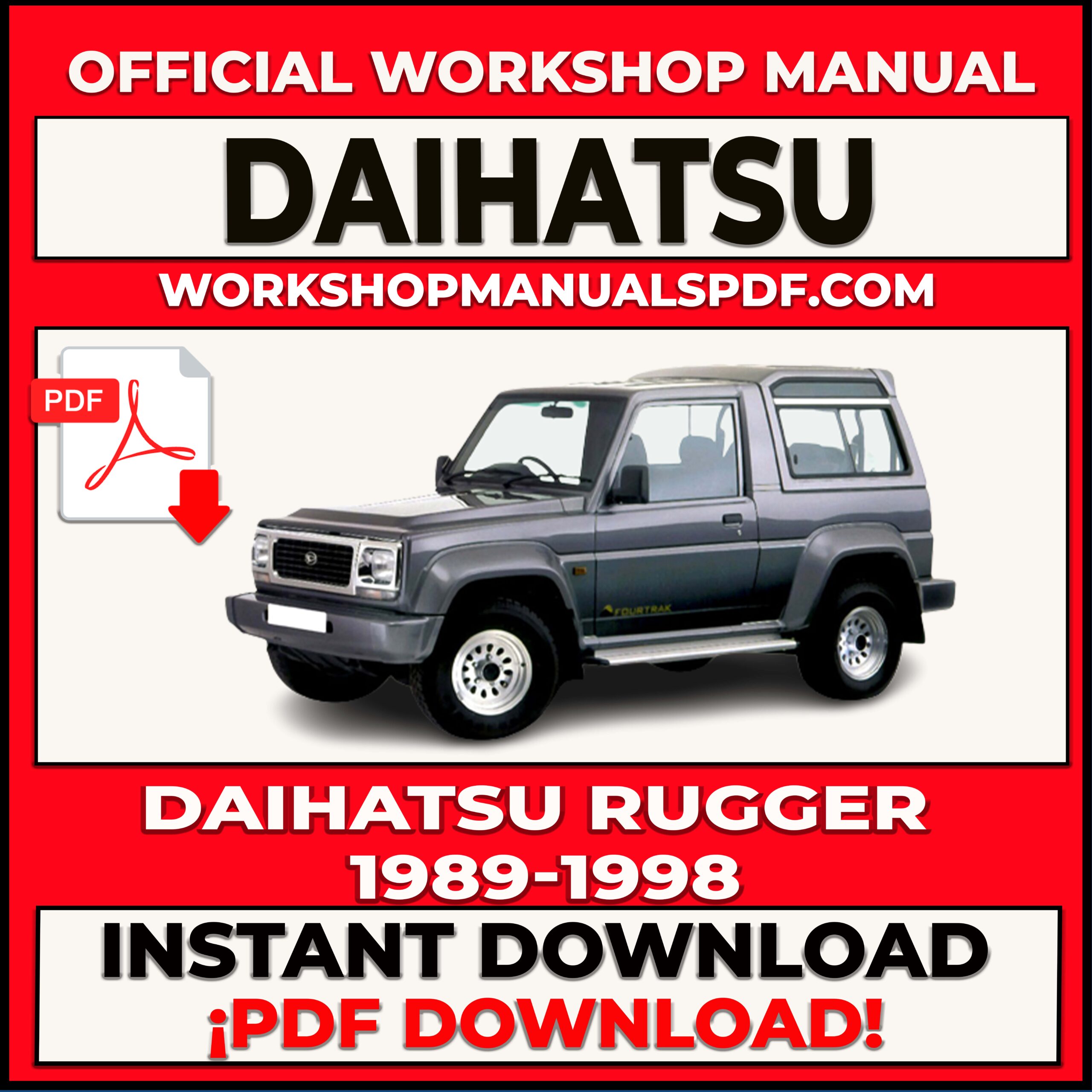 Daihatsu Rugger 1989-1998 Workshop Repair Manual