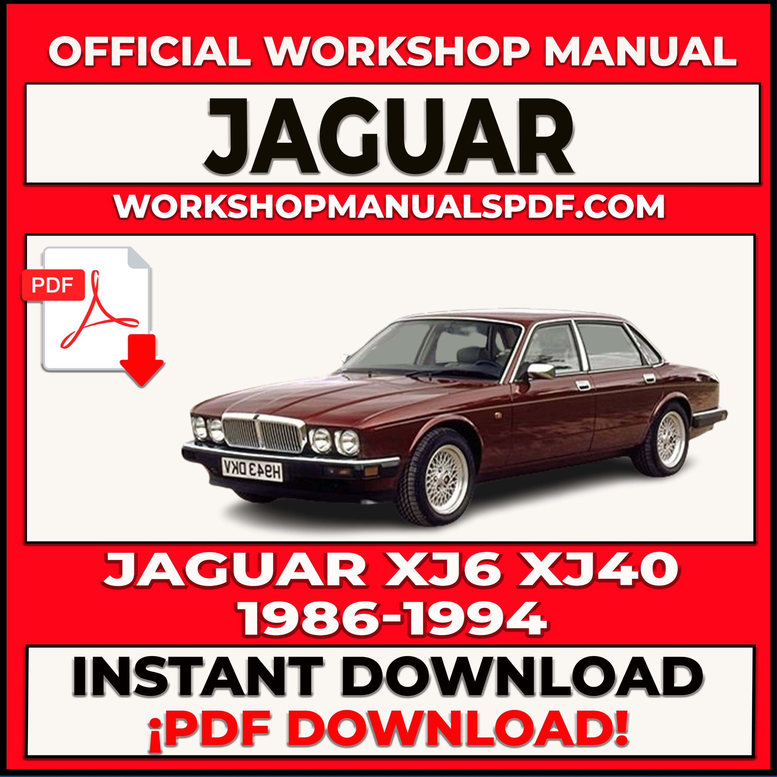 Jaguar XJ6 XJ40 (1986-1994) Workshop Repair Manual