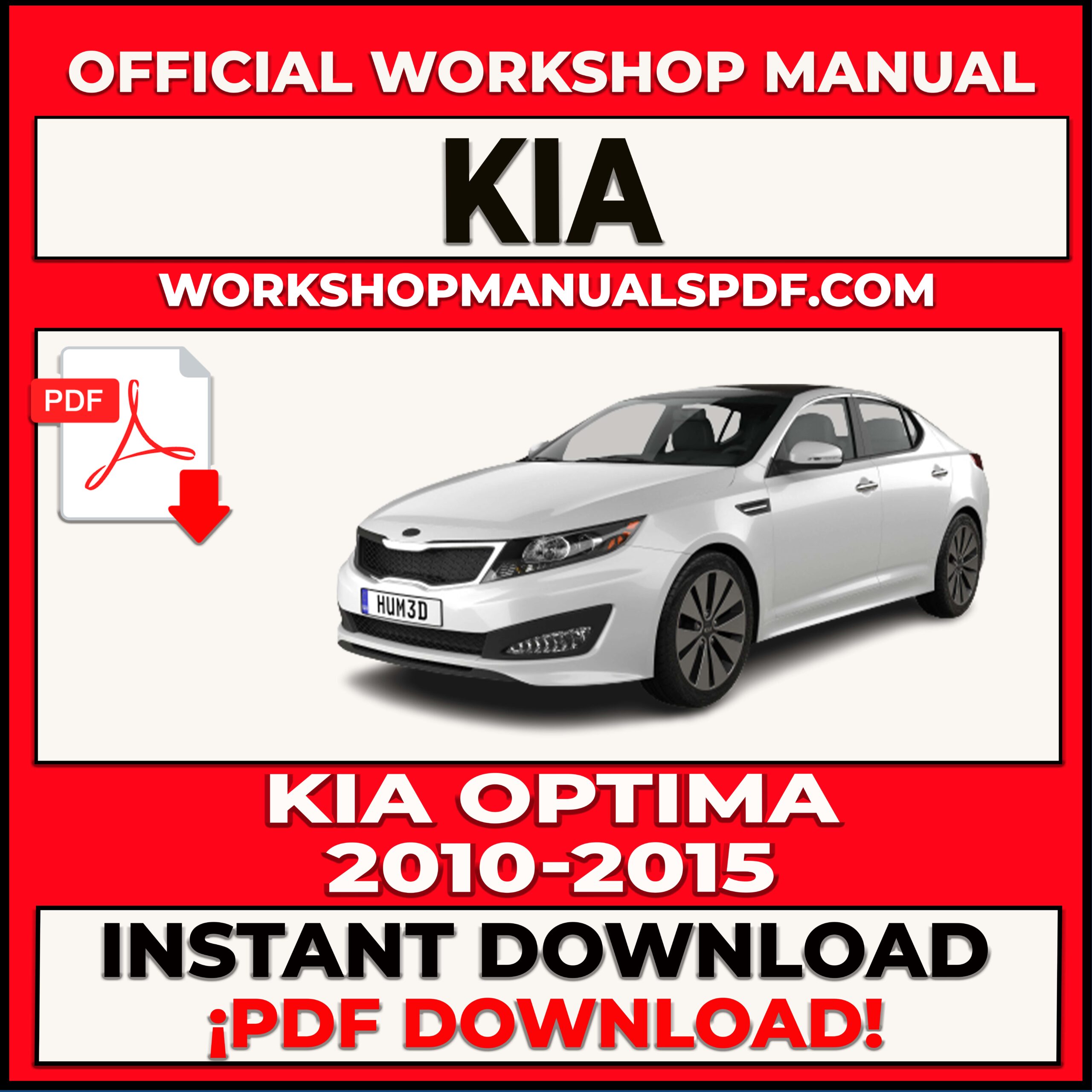 Kia Optima 2010-2015 Workshop Repair Manual