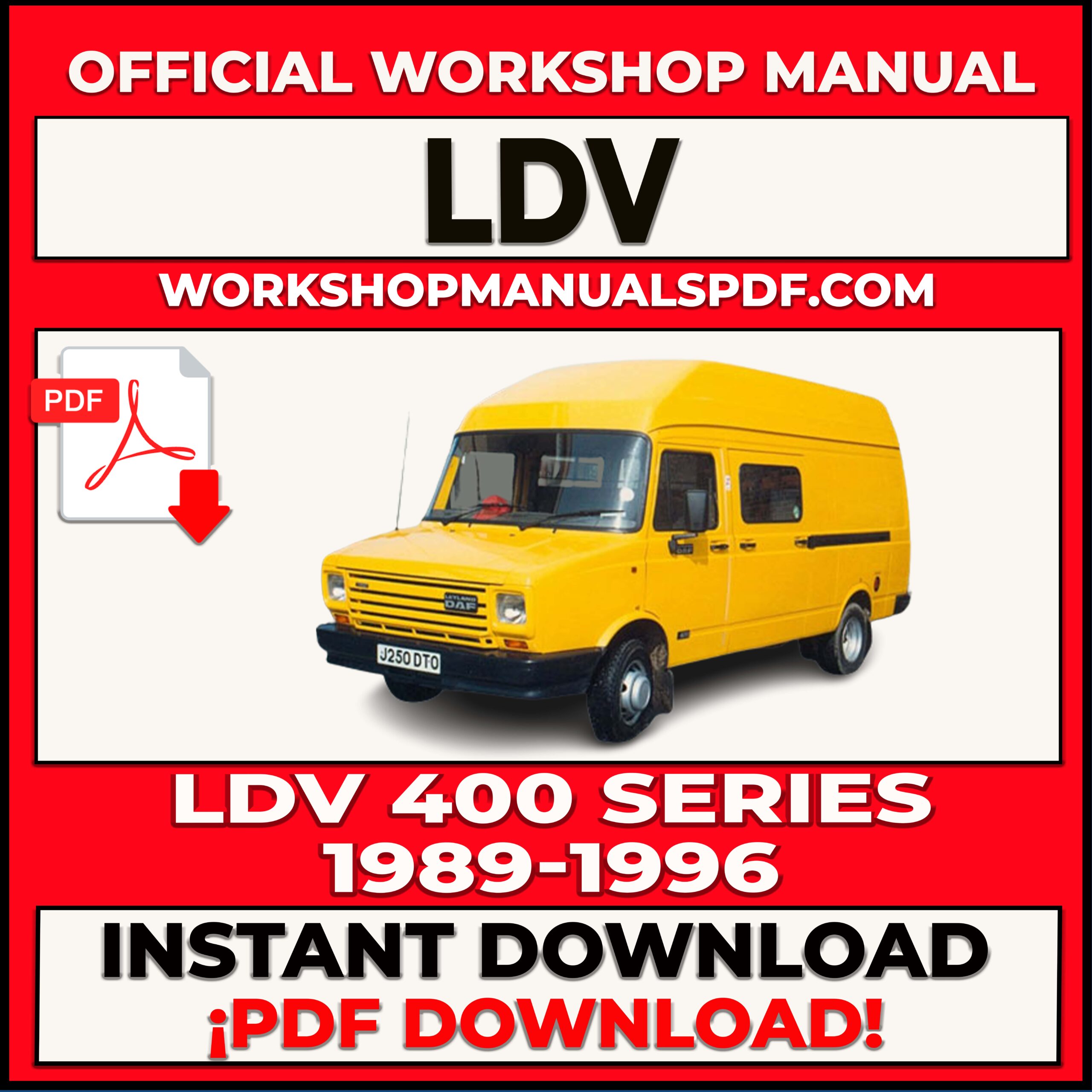 LDV 400 Series (1989-1996) Workshop Repair Manual