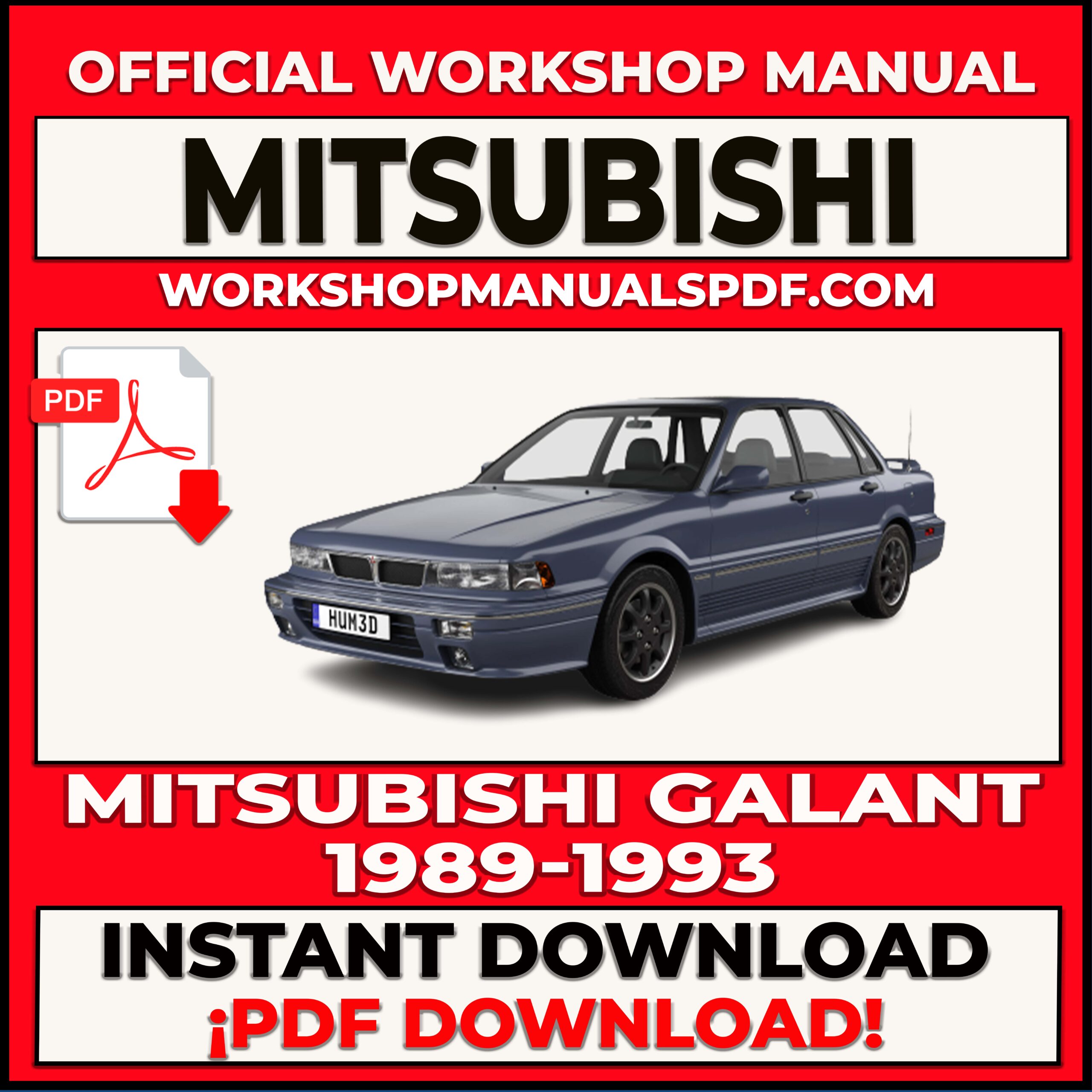 Mitsubishi Galant 1989-1993 Workshop Repair Manual
