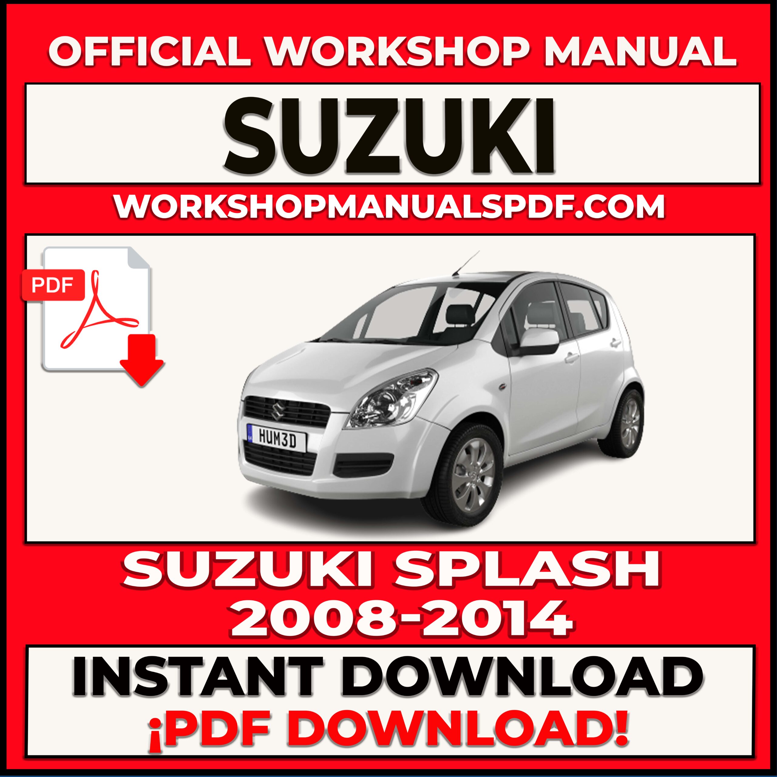 Suzuki Splash 2008-2014 Workshop Repair Manual