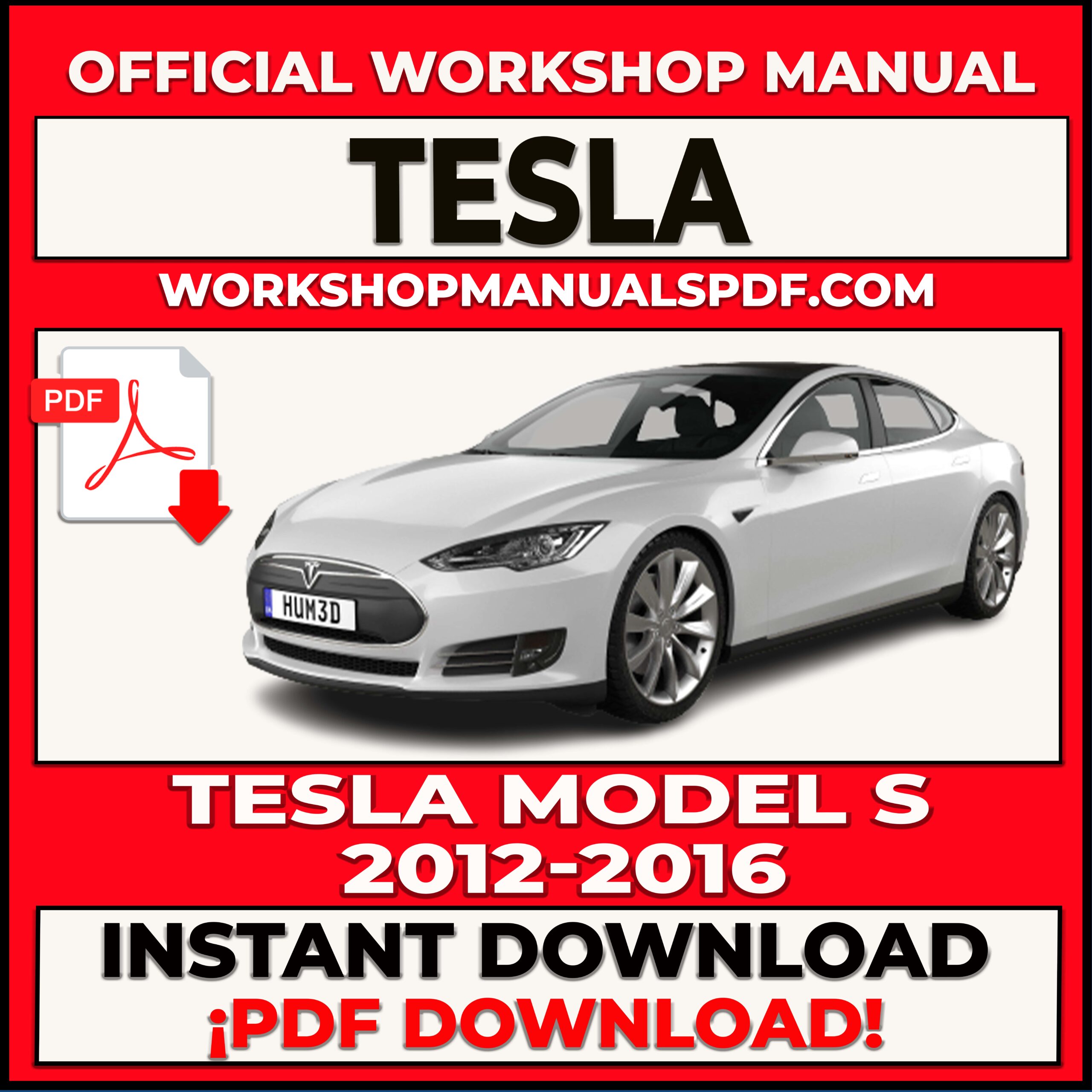 Tesla Model S (2012-2016) Workshop Repair Manual