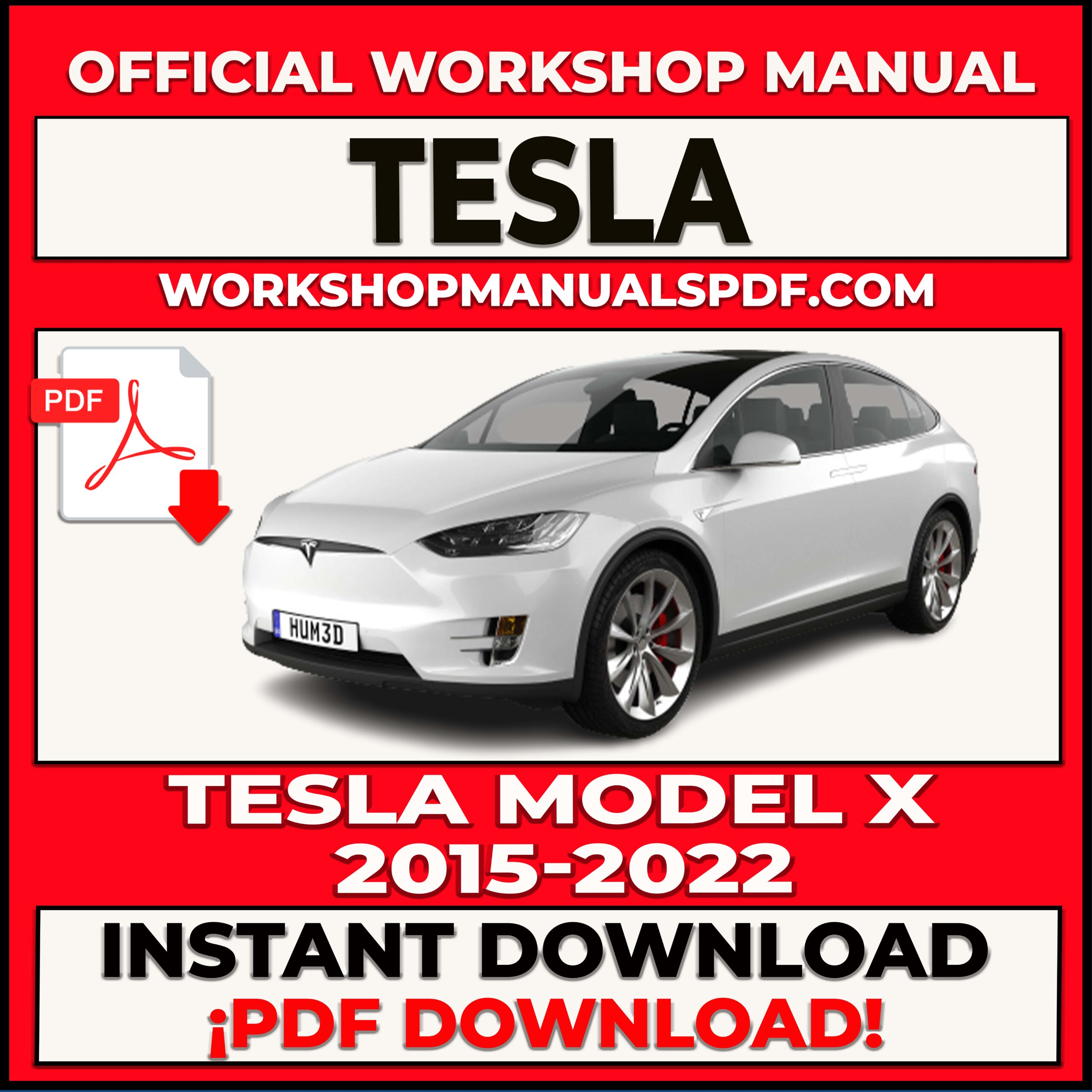 Tesla Model X (2015-2022) Workshop Repair Manual