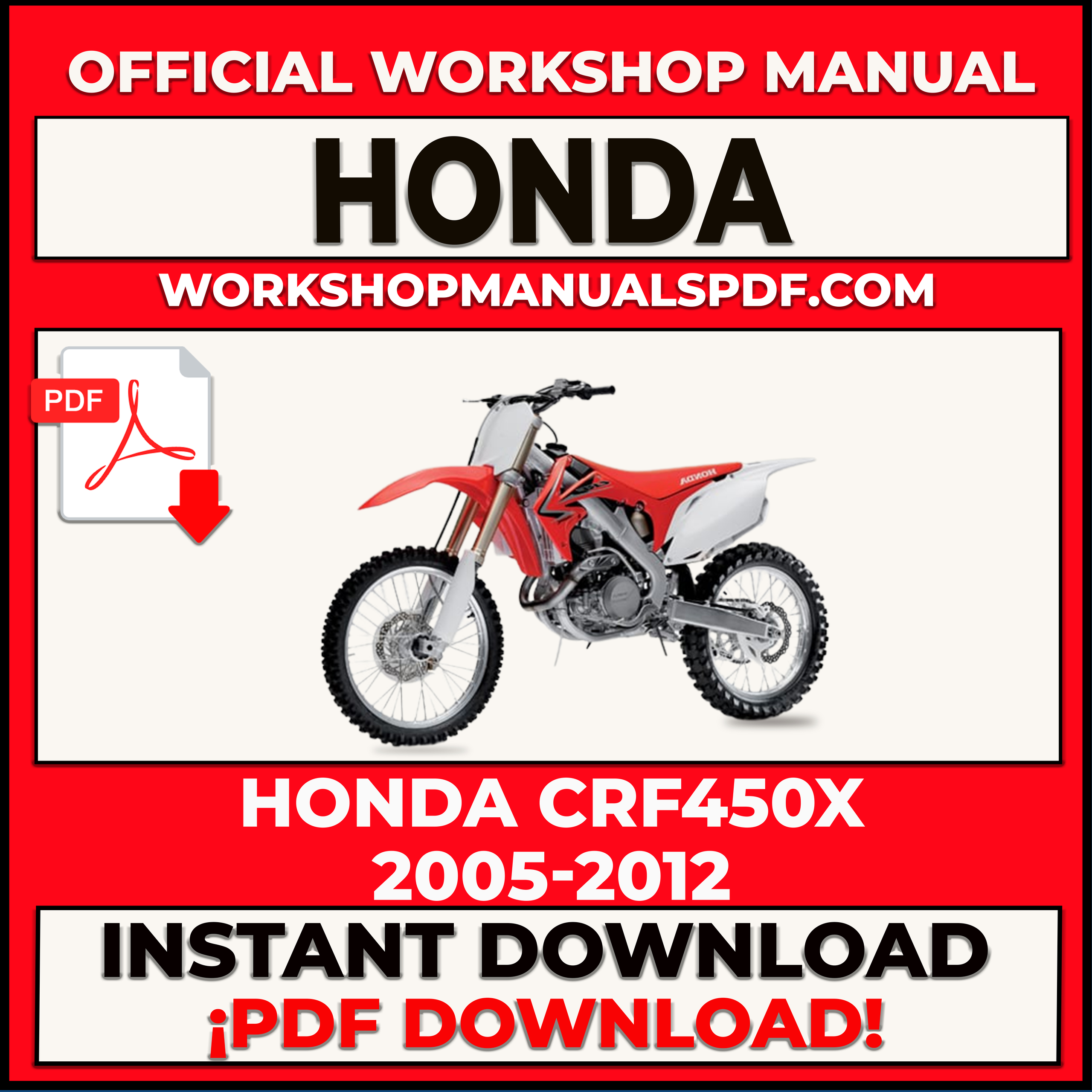 Honda CRF450X 2005-2012 Workshop Repair Manual