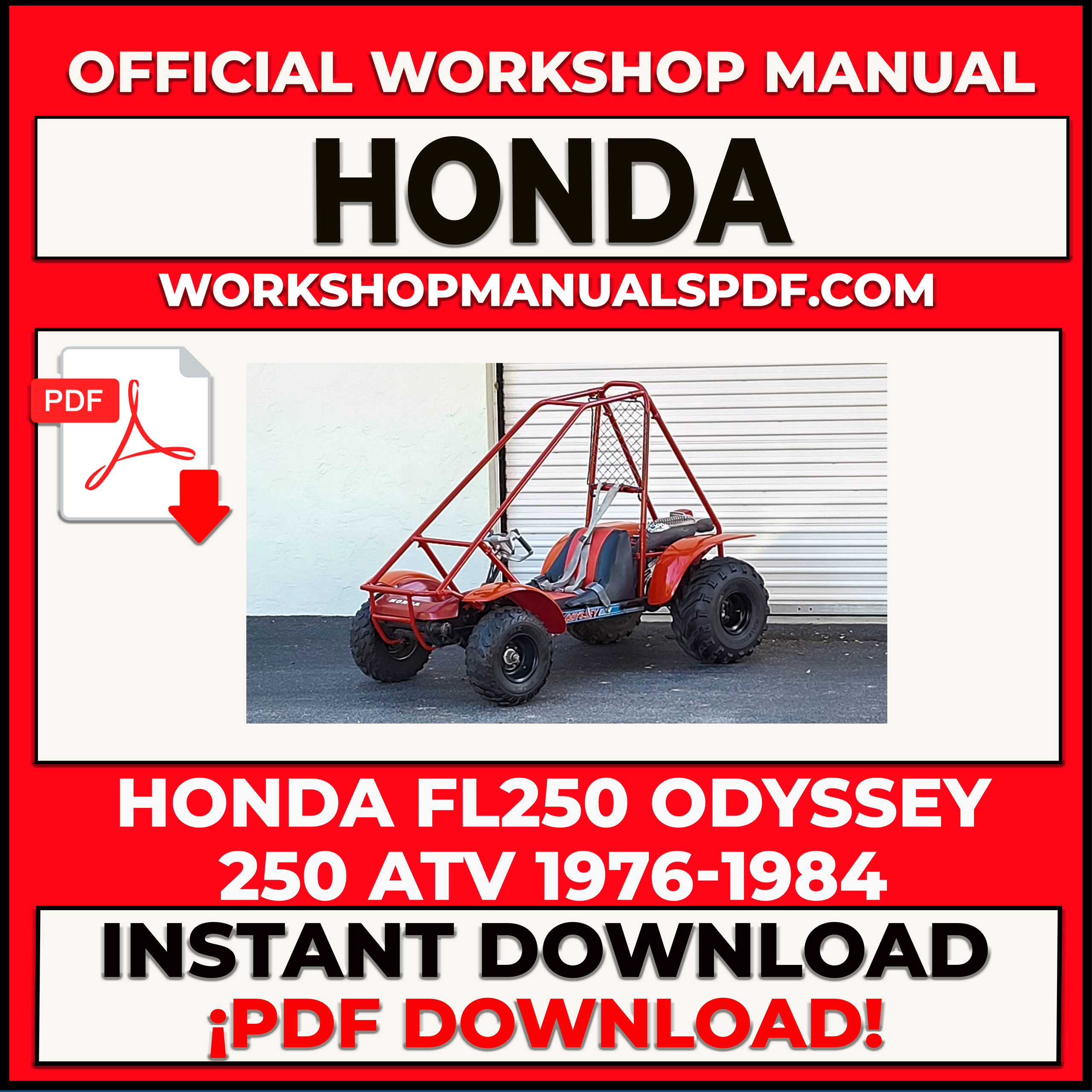 Honda Fl250 Odyssey 250 Atv 1976-1984 Workshop Repair Manual